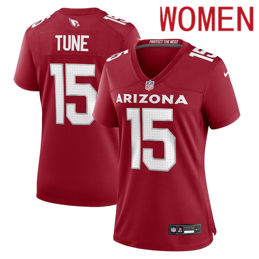 Women Arizona Cardinals 15 Clayton Tune Nike Cardinal Game NFL Jersey